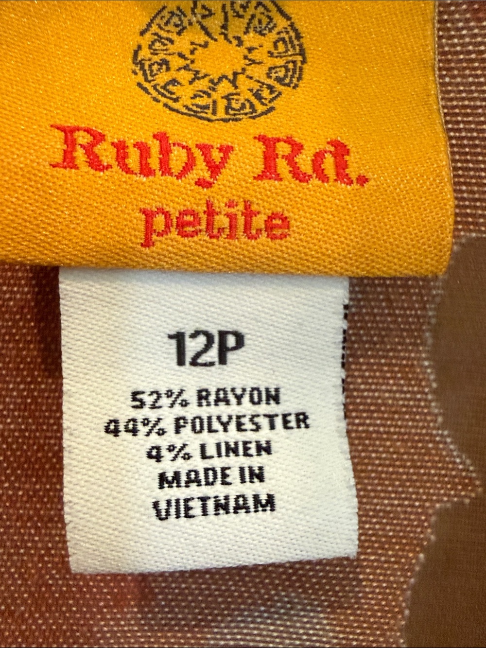 Ruby Rd. Rust Multi Ikat-Print Button Front Jacket - Picture 5 of 9